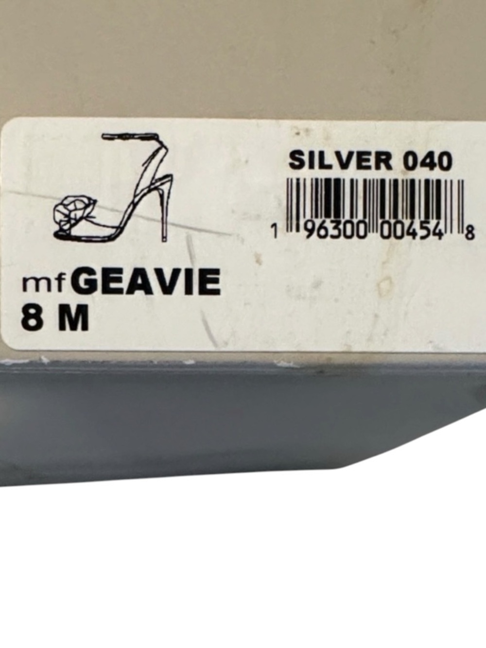 Marc Fisher Silver Heels with Floral Accent - Size 8 - Picture 4 of 4